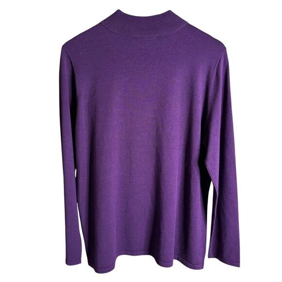 Pendleton Silk Blend Mock Neck Sweater Purple Size 1X NWT - Picture 2 of 4